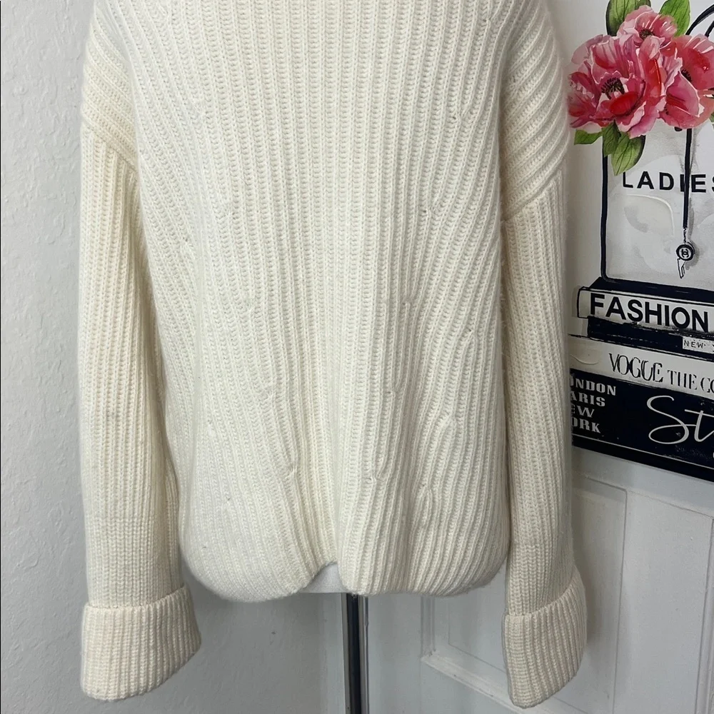 Aspen Collection 100% Cashmere Funnel Neck Sweater Size XS